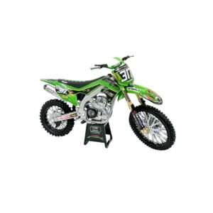 Miniature Moto Kawasaki 250 KXF BUD Racing Team 2024 Replica #317 Mathis Valin1:12